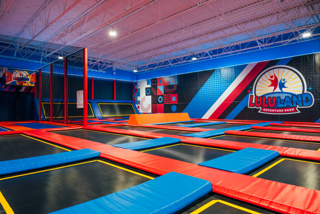 Wall-to-wall trampoline arena in Lululand